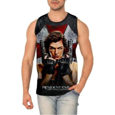Imagem de Camiseta Regata Resident Evil Ref:468 - smoke, Preto, PP