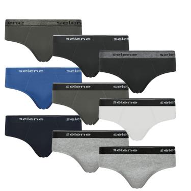 Imagem de Kit 9 Cuecas Slip Selene Masculino