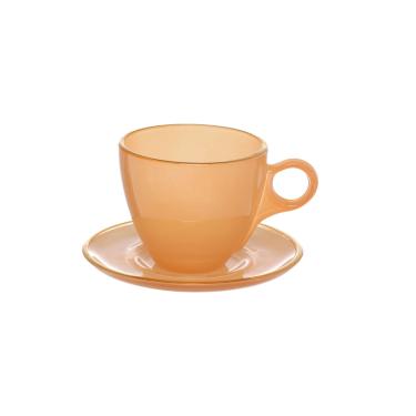 Imagem de Xicara para Chá com Pires de Vidro Matte Verde 170 ml 4 Peças Hauskraft