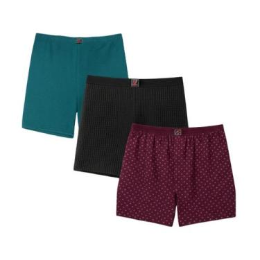 Imagem de Kit 3 Cueca Samba Canção Masculino Short Conforto Pijama Adulto Poliés