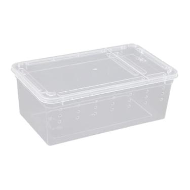 Imagem de IEUDNS Caixa de alimentação para répteis, gaiola transparente para habitat de terrário, recipiente portátil para incubação de sapos, lagartos e cobras, mini, Style D