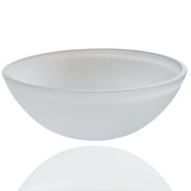 Imagem de LIGHTACCENTS Capa de luz de teto - vidro fosco 29,4 cm de diâmetro x 9 cm de altura, capas de luz de ventilador de teto com design branco elegante, globos de substituição de ventilador de teto premium