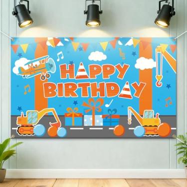 Imagem de Cenário de Aniversário com Tema Desenho Animado Laranja e Azul, Banner Fotos Evento de 152x93cm para Festa Aniversário Infantil Chá bebê e Artigos para Festas Temáticas Professores