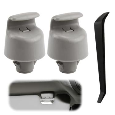 Imagem de TNJPSEK Substituição de clipe de viseira de sol compatível com Nissan Rogue Pathfinder QX56 QX60 JX35 Koleos HC 2016-2020, gancho de suporte de clipes internos para viseira de sol de