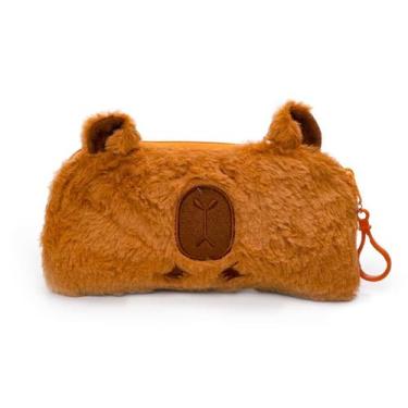 Imagem de Estojo Escolar Pelúcia Capivara Filó Fofinho Polibrinq