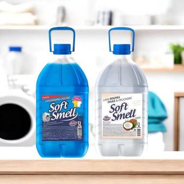 Imagem de Kit Sabao Lava Roupas Liquido Coco, Sabao liquido Tradicional 5 L Fuze