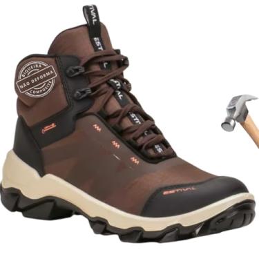 Imagem de Estival Future Brown Bota Masculina Solado Bidensidade PU, Bota De Segurança, Botas E Coturnos Sistema Dry-E, Biqueira Composite, Microfibra Alta Resistência Para Trabalho 700g - Tamanho 33 a 44