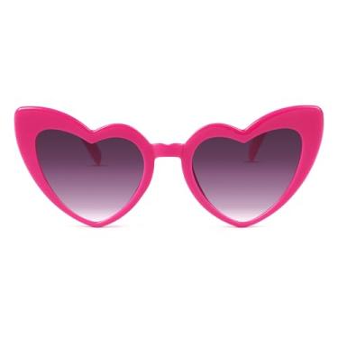 Imagem de Óculos de sol de coração para mulheres, óculos de sol bonitos e clássicos com proteção para os olhos, Barbie, Grey lenses