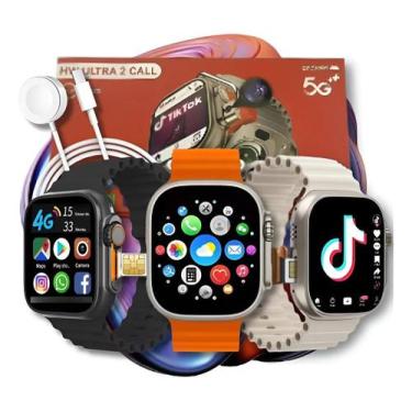 Imagem de Relógio Smartwatch Hw Ultra2 Entrada Para chip 4G 2GB Ram 64gb Android