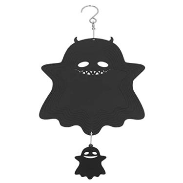Imagem de Irfora Sinos de Fantasma, Giradores de Fantasma 3D, Ornamento de Sino de de Aço Inoxidável para Decoração de Quintal de Jardim, 35x15cm, Feito de Aço Inoxidável 3D Com Revestimento