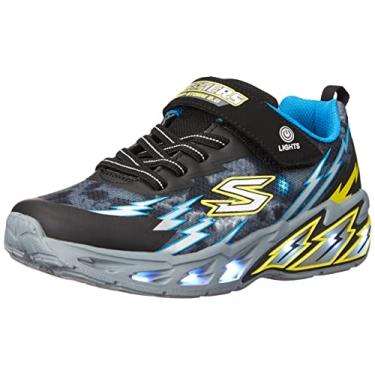 Imagem de Skechers Tênis esportivo masculino Light Storm 2.0 400150l (criança pequena), Preto/azul, 1 Little Kid