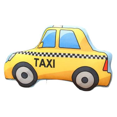 Imagem de Plush Toy Doll Soft Cartoon Taxi Stuffed Car Vehicle 45 cm