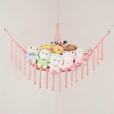 Imagem de Rede de armazenamento de animais de pelúcia ou canto de rede – rede de brinquedo grande para decoração de quarto de animais de pelúcia – organizador de animais fofos, suporte de pelúcia