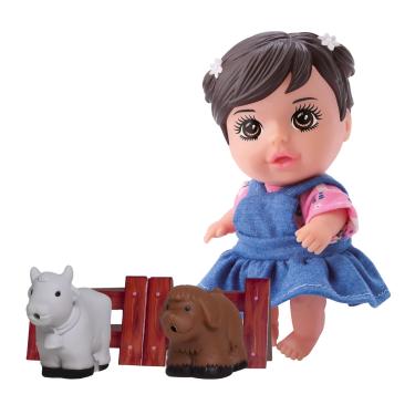 Imagem de Boneca Bee Toys Mini Huggs Farm - Item Sortido