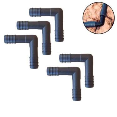 Imagem de Kit 5 Cotovelo Para Mangueira 1/2 Polegadas Conexão Joelho L 1/2 para 