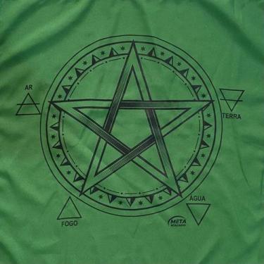 Imagem de Toalha Tecido Jogo de Cartas Pentagrama 70 x 70 cm Verde - Meta Atacad