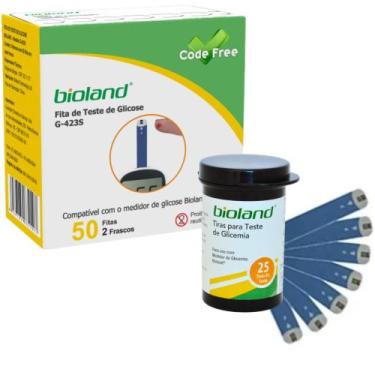 Imagem de Tiras 25 Fitas Glicose Bioland Glicemia