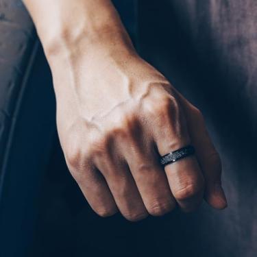 Imagem de Anel giratório feminino delicado arco-íris/ouro/prata/preto anel de polegar de aço inoxidável para homens tamanho 7-14, 08, Aço inoxidável, Sem pedra preciosa