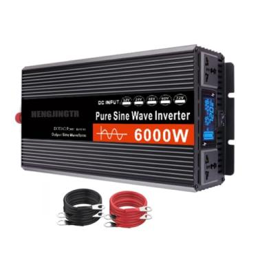 Imagem de HENGJINGTR 3000W DC 12V-72V Puro Carregador de Inversor de Onda Sinusual Fase Dividida Entrada DC Saída AC 220V 6000W (Pico) Fase Dividida Carro Inversor de Potência Convertidor,48v,110V