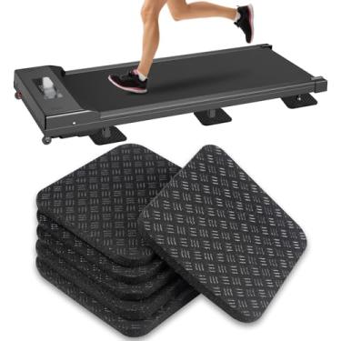 Imagem de TRINKA Peças De Tapete Para Caminhada, Tapetes Esteira, 4" X 0,2" Dupla Face Antiderrapante, Equipamento Exercício, Silicone Alta Densidade Antivibração Proteção Pisos, Redução Ruído