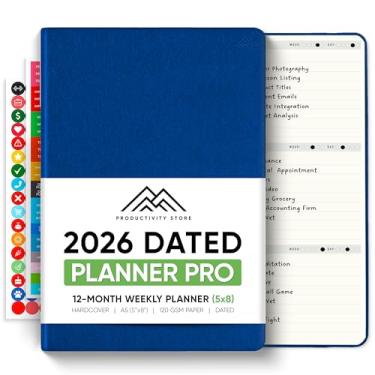 Imagem de Agenda 2025, 14,7 cm x 21,1 cm - O planejador de produtividade nº 1 para alcançar seus objetivos de 2025 - Planner 2025-2026 da PRODUCTIVITY STORE (A5, azul marinho)