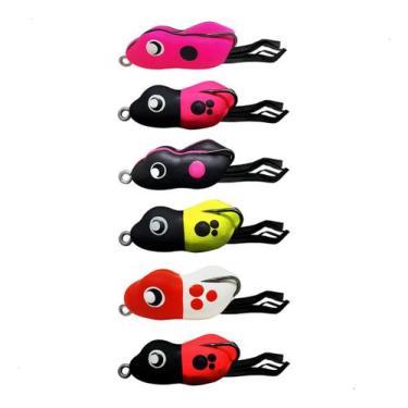 Imagem de Kit 6 Iscas Matadeira Pesca Traíra Monster Frog 4,8cm Sapo, Monster Fr