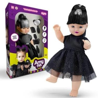 Imagem de Boneca Amyna Dark Com Vestido Preto E Acessórios - Anima Toys