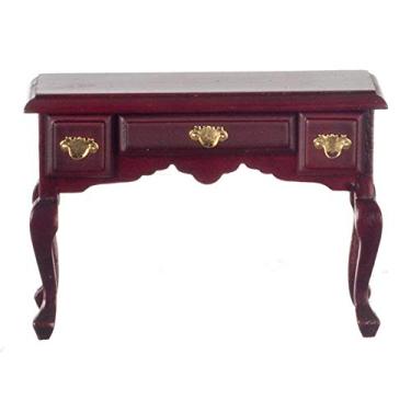 Imagem de Melody Jane Casa bonecas mogno escrita secretária miniatura 1:12 móvel estúdio