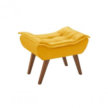 Imagem de Puff Decorativo Opalla Suede Para Sala Unidecor Amarelo