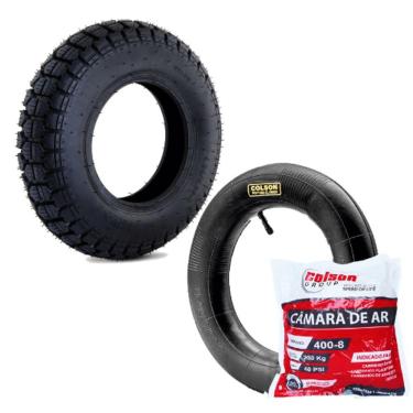 Imagem de Pneu 400-8 Pneumática 4 Lonas Com Câmera Ar