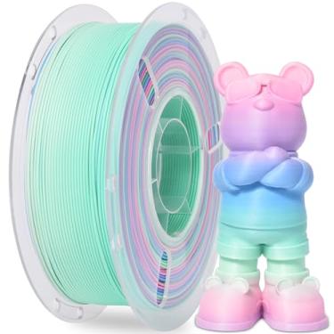 Imagem de RAMBERY Filamento de impressora 3D Matte Rainbow Muticolor PLA Filamento mudança de cor rápida, 1,75 mm 1 kg (2,2 lb)