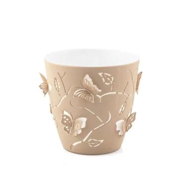 Imagem de Vaso de Flores Plantas Cachepot 3D Floreira de Mesa Decor 700ml Plasvale Pequeno Borboletas