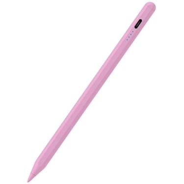 Imagem de Caneta Stylus capacitiva universal para Samsung Galaxy Tab A7/A8/A9/A9 Plus - ferramenta de escrita/desenho compatível com Android/iOS, sensibilidade à pressão, pontas substituíveis (rosa)
