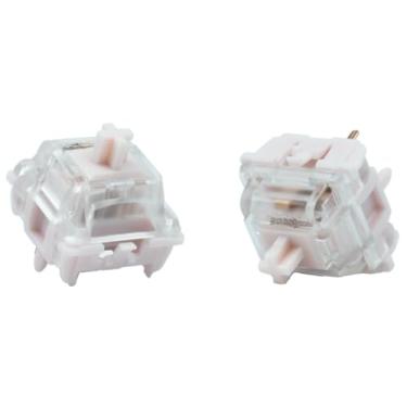 Imagem de GATERON Interruptores de teclado Jelly Series, LED RGB linear tátil silencioso 5 pinos pré-lubrificados de fábrica para teclado mecânico MX (rosa)