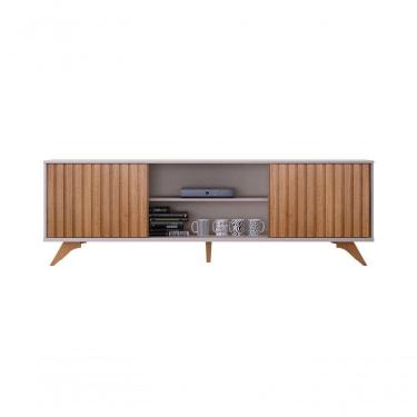 Imagem de Rack Para Sala De Estar 2 Portas Deslizantes Manaus Cinamomo/off White