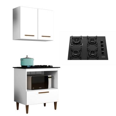 Imagem de Kit Balcão Cooktop Itatiaia 4 Bocas e Armario Aereo