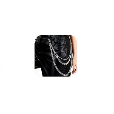 Imagem de Corrente de calça feminina punk em camadas com design de borboleta, acessórios de jeans hip hop, correntes de rock vintage para uso diário, festa e dança, layered pants chain, Metal não precioso, Sem