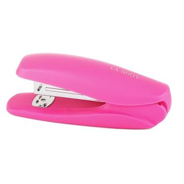 Imagem de Grampeador elegante Mordern – Capacidade para 30 folhas, resistente, acabamento rosa moderno de toque suave, sem atolamento, estrutura de metal com armazenamento oculto