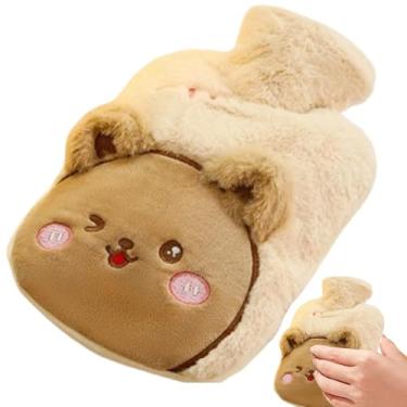 Imagem de Shakven Garrafa de água quente, bolsa de água quente - Aquecedor de pés e mãos,Bolsa de água fria, capa de animal, aquecedor portátil e aconchegante para pescoço e ombro, costas, mãos, pernas, cintura