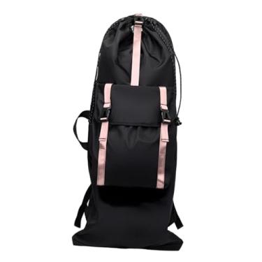 Imagem de kowaku Mochila para skate, bolsa para skate com alças de ombro ajustáveis, bolsa de transporte para longboard, Rosa