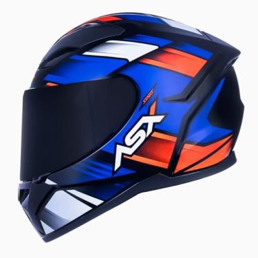 Imagem de Capacete ASX City Start Brilho Preto/Vermelho/Azul 64/XXL