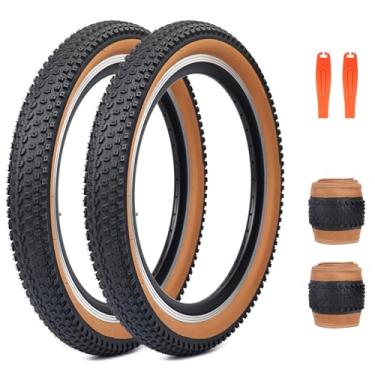 Imagem de FOMAS Pneu de bicicleta 24/26/27,5/73,7 x 5,4 cm (marrom pacote com 2, 61 x 5,4 cm)