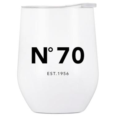 Imagem de NGLIV Presentes de aniversário de 70 anos para mulheres e homens, presentes de aniversário de 1956 para homens, mulheres, mãe, pai, irmã, melhores amigas, caneca de aniversário de 70 anos, copo de