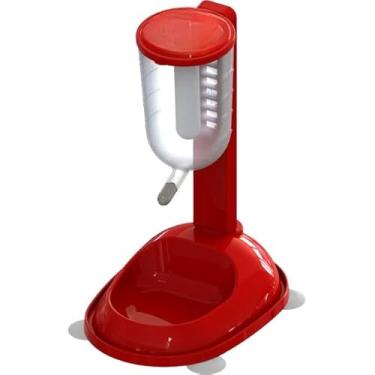 Imagem de Comedouro Automático 2 em 1 para Cães e Gatos com Reservatório 900ml, Antiderrapante e Sistema Anti-Formiga(Vermelho)