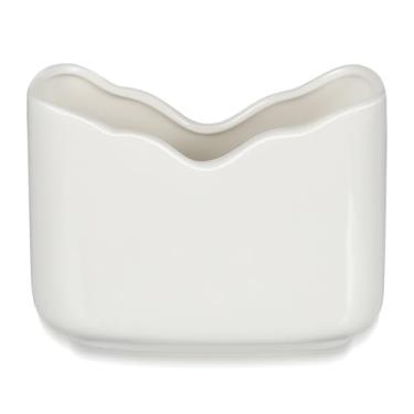 Imagem de Zerodeko Porta-guardanapos de cerâmica suportes de guardanapo de mármore branco para mesas design moderno