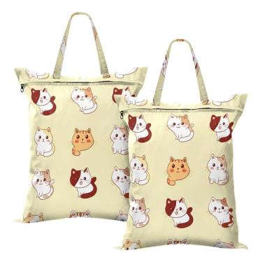 Imagem de SEHANY 2 peças de sacos grandes de lavanderia com alça, à prova d'água, bolsa de roupa para viagem e natação