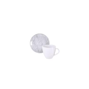 Imagem de Conjunto Xícara E Pires De Café Tramontina Arbo Em Porcelana Decorada 95 Ml 2 Peças