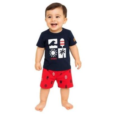 Imagem de Conjunto Infantil Bebê Menino Blusa e Bermuda Kyly-Masculino