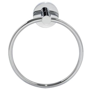 Imagem de Porta Toalha de Rosto Mãos Banheiro Redondo Argola Metal