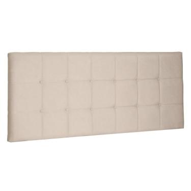 Imagem de Cabeceira Painel Estofada Box Casal Queen 160cm Suede Bege